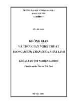 Luận văn không gian và thời gian nghệ thuật trong bướm trắng của nhất linh