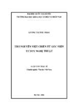 Luận văn thơ nguyễn việt chiến từ góc nhìn tư duy nghệ thuật