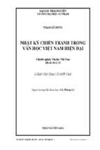 Luận văn nhật ký chiến tranh trong văn học việt nam hiện đại