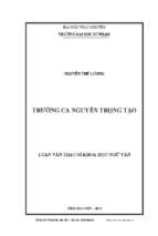 Luận văn trường ca nguyễn trọng tạo