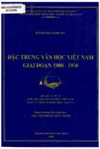 đặc trưng văn học việt nam giai đoạn 1900 1930