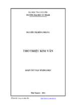 Luận văn thơ triệu kim văn