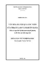 Luận văn văn hóa hà nội qua góc nhìn của thạch lam và martín rama