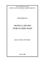 Trường ca thu bồn với đề tài chiến tranh