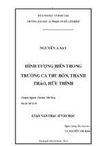 Luận văn hình tượng biển trong trường ca thu bồn, thanh thảo, hữu thỉnh