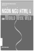 Ngôn ngữ html 4 cho world wide web