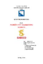 Tiểu luận ngành quản trị marketing nghiên cứu marketing sabeco