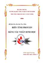 Tiểu luận biến tính  protein bằng tác nhân sinh học