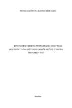 Skkn kinh nghiệm vận dụng phương pháp dạy học “thảo luận nhóm” trong việc giảng dạy môn ngữ văn ở trường trung học cơ sở