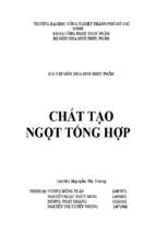 Tiểu luận chất tạo ngọt tổng hợp