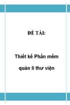 Phân tích thiết kế hệ thống   phần mềm quản lí thư viện