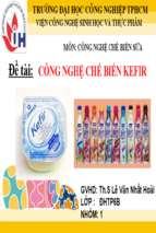 Slide thuyết trình tiểu luận công nghệ chế biến kefir