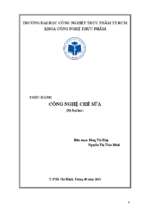 Báo cáo thực hành công nghệ chế biến sữa