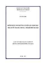 Luận văn kiểm soát chi thường xuyên qua kho bạc nhà nước hai bà trưng, thành phố hà nội