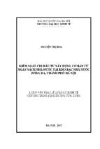 Luận văn kiểm soát chi đầu tư xây dựng cơ bản từ ngân sách nhà nước tại kho bạc nhà nước đống đa, thành phố hà nội​