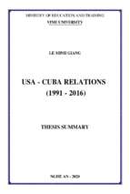 Quan hệ mỹ   cuba (1991   2016) tt tiếng anh