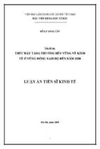 Thúc đẩy tăng trưởng bền vững về kinh tế ở vùng đông nam bộ đến năm 2030