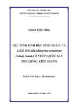 đặc tính sinh học sinh thái của loài sim (rhodomyrtus tomentosa (aiton) hassk.) ở vườn quốc gia phú quốc, kiên giang