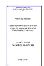 Vai trò của nhà nước đối với phát triển du lịch việt nam sau khi hình thành cộng đồng kinh tế asean (aec)