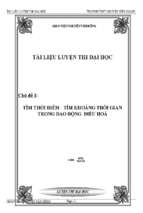 Tìm thời điểm tìm khoảng thời gian trong dao động điều hòa