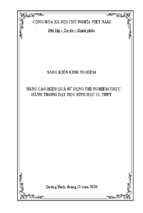 Skkn nâng cao hiệu quả sử dụng thí nghiệm thực hành trong dạy học sinh học 11, thpt