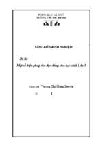 Một số kinh nghiệm biện pháp rèn đọc đúng cho học sinh lớp 1