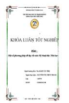 Một số phương pháp để dạy tốt môn mỹ thuật bậc tiểu học