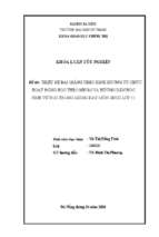 Thiết kế bài giảng theo định hướng tổ chức hoạt động học theo nhóm và hướng dẫn học sinh tự học trong giảng dạy môn giáo dục công dân lớp 12