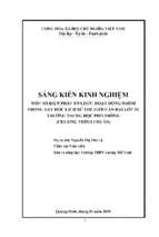 Skkn một số biện pháp tổ chức hoạt động nhóm trong dạy học lịch sử thế giới cận đại lớp 10 trường trung học phổ thông (chương trình chuẩn)