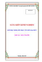 Skkn giúp học sinh lớp 3 học tốt môn đạo đức