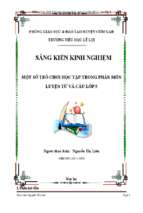 Một số trò chơi học tâp trong phân môn luyện từ và câu lớp 5
