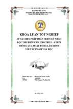 Biện pháp phát triển kĩ năng đọc thơ diễn cảm cho trẻ 5 – 6 tuổi thông qua hoạt động làm quen với tác phẩm văn học