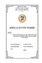 Một số biện pháp dạy học môn mĩ thuật cho học sinh lớp 5 theo phương pháp đan mạch