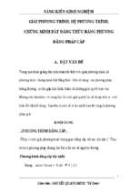 Giải phương trình, hệ phương trình, chứng minh bất đẳng thức bằng phương đẳng pháp cấp