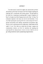 Problems and solutions for exporting and importing staff of dap cau garment joint stock company when negotiating and communicating with busin