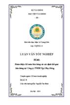 Hoàn thiện kế toán bán hàng và xác định kết quả bán hàng tại công ty tnhh ngô huy dũng