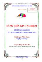 Skkn rèn kĩ năng giải toán về chuyển động đều cho học sinh lớp 5