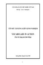 Skkn  vocabulary in action học từ vựng qua hành động