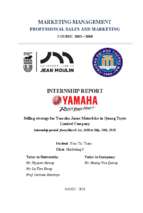 Nternship report selling strategy for yamaha janus motorbike in quang tuyet limited company