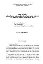 Một số biện pháp quản lý chị đạo quản lý nội bộ của hiệu trưởng trường mầm non