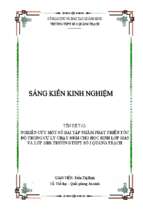 Nghiên cứu một số bài tập nhằm phát triển tốc độ trong cự ly chạy 100m cho lớp 10a5 và lớp 10b1 học sinh trường thpt số 1 quảng trạch