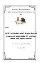 Sử dụng hoạt động suy đoán trong việc giảng dạy nghe hiểu.