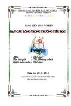 Skkn dạy cầu lông trong trường tiểu học