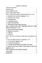 Internship report amisu services supplying co., ltd