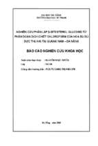 Nghiên cứu phân lập chất β sitosterol glucosid từ phân đoạn dịch chiết chloroform của hoa đu đủ đực thu hái tại quảng nam – đà nẵng
