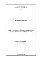 Nghiên cứu chiết tách và xác định thành phần hoá học của củ nưa tạin địa bàn tỉnh quảng nam