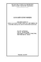 Skkn giải pháp quản lý nâng cao chất lượng công tác chủ nhiệm lớp ở trường thcs quang trung tp thanh hóa