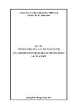 Skkn phương pháp giải các bài toán đồ thị của chuyển động thẳng trong chương trình vật lí 10 thpt