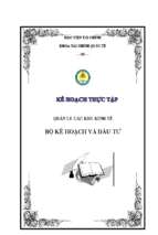 Kế hoạch thực tập vụ quản lý các khu kinh tế   bộ kế hoạch và đầu tư