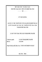 Quản lý thu thuế đối với doanh nghiệp ngoài quốc doanh tại chi cục thuế huyện gia lâm, thành phố hà nội